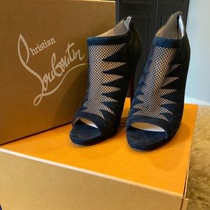 Christian Louboutin Peep-Toe Booties